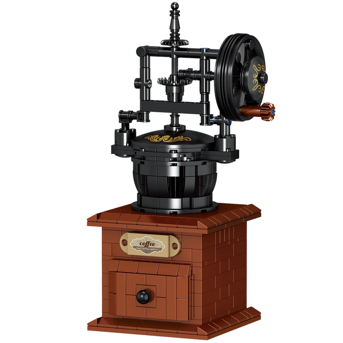 Coffee Machine Building Block Retro Style Cafe Maker Mini Diy Assembly Set Toys Home Decor for Children Gift Birthday Juguetes