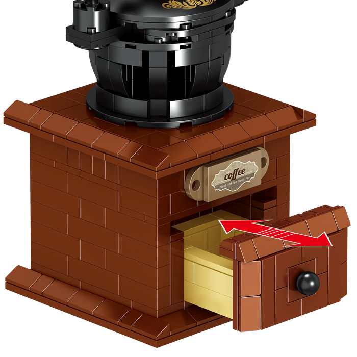 Coffee Machine Building Block Retro Style Cafe Maker Mini Diy Assembly Set Toys Home Decor for Children Gift Birthday Juguetes