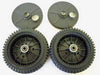 Set of 2, Original FSP Lawn Mower Wheel Kit 193144, Includes 2 Dust Covers # 189403. Has Metal Bushings, Not Plastic. - Grill Parts America