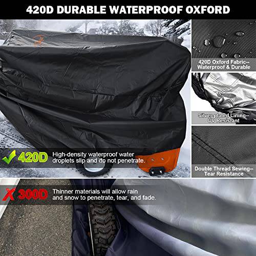 Snow Blower Cover, HOMEYA Snow Thrower Cover Waterproof Snowblower Protector All Weather Outdoor Protection Universal Size for Most Blower Winter Yard Machine - 50.4"x40"x32.7"(LxHxW) - Grill Parts America