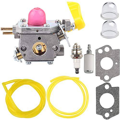 Kizut 545180811 Carburetor for Poulan BVM210VS SM210VS C1U-W45A Pro Leaf Blower Parts Fuel Line Filter Primer Bulb Kit - Grill Parts America