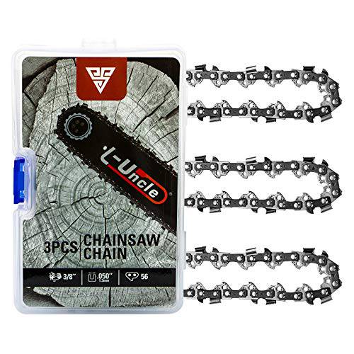 Loggers Art Gens Chainsaw Chain for 16-Inch Bar SG-S56, 3/8" LP Pitch - .050" Gauge - 56 Drive Links, Compatible with Craftsman/Sears, Echo, Homelite, McCulloch, Poulan, Worx, Chicago （3-Pack） - Grill Parts America