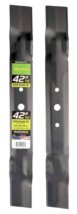 Maxpower 561806 2-Blade Set for 42" Cut John Deere, GX20249, GX20433, GY20567 - Grill Parts America