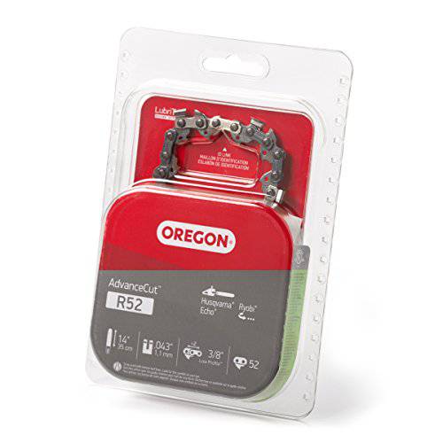 Oregon R52 AdvanceCut 14-Inch Chainsaw Chain Fits Husqvarna, Echo, Ryobi, Grey - Grill Parts America