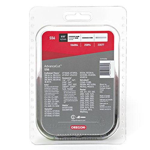 Oregon S56 AdvanceCut 16-Inch Chainsaw Chain Fits Craftsman, Echo, Homelite, Poulan, Remington - Grill Parts America