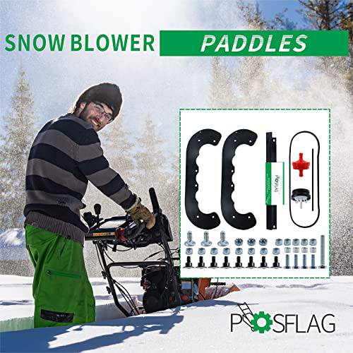 POSFLAG 99-9313 Snow Blower Paddles 55-8760 Scraper Blade 95-6151 Drive Belt Hardware Kit for Toro - Grill Parts America