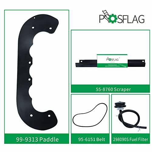 POSFLAG 99-9313 Snow Blower Paddles 55-8760 Scraper Blade 95-6151 Drive Belt Hardware Kit for Toro - Grill Parts America