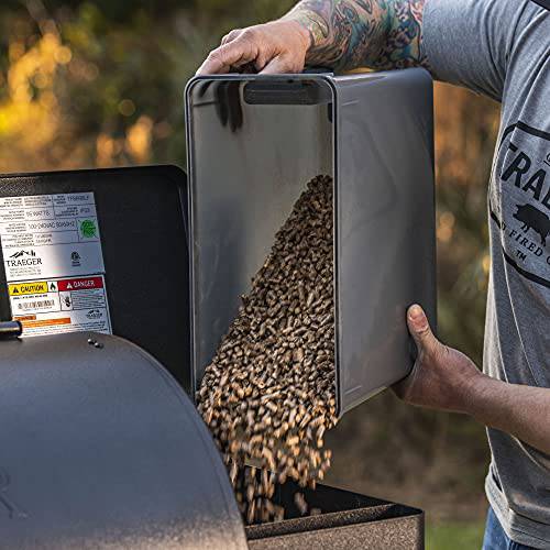 Traeger Pellet Grills BAC637 Stay Dry Pellet Bin, Wood Pellet Storage with Locking Lid, Black - Grill Parts America