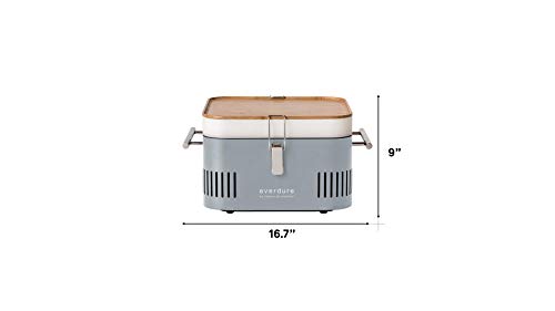 Everdure CUBE Portable Charcoal Grill, Tabletop BBQ,  Stone - Grill Parts America