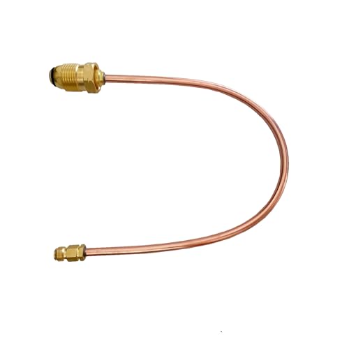 MCAMPAS Auto Changeover Regulator Copper Pigtail POL x 1/4" Inverted Male Flare 15" Long - Grill Parts America