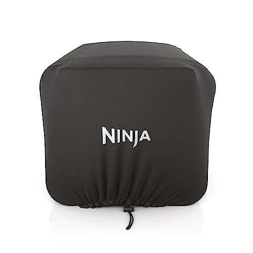 Ninja XSKOCVR Premium Cover, Compatible Woodfire Outdoor Oven (OO100 series), Adjustable Drawstrings, UV and Water-Resistant, Lightweight, Black, 18.9'' x 17.9'' x 15.16 - Grill Parts America