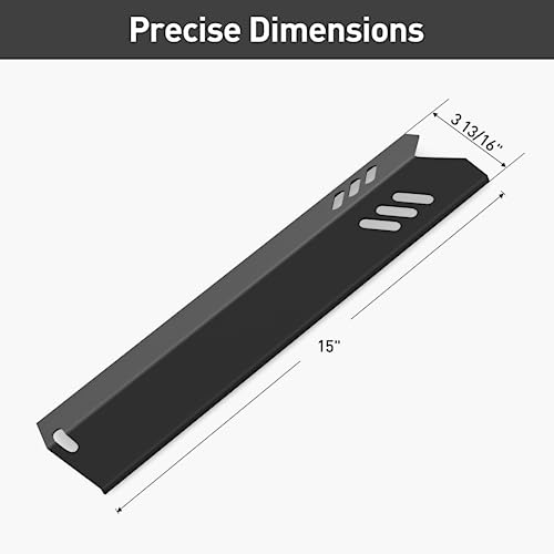 SHINESTAR 15" Grill Heat Plate, Grill Replacement Part for Dyna-Glo, Backyard & Uniflame Grill, DGF510SBP, DGF493BNP, BY15-101-001-02, BY13-101-001-13, Porcelain Steel, 4-Pack, 15" x 3-13/16" - Grill Parts America