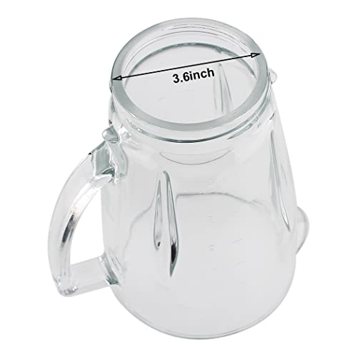 joyparts Joyparts Replacement Parts Glass Jar with lid, Compatible with Oster Pro 1200 Blender, Clear - Kitchen Parts America