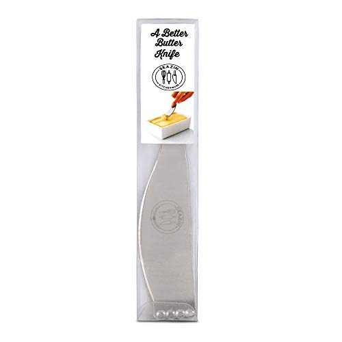 Seazin Stainless Steel Butter Knife Magic! 3-in-1 Spreader, Grater, Slicer, Curler | Works Great on Cold Butter | Simply Create Ribbons of Butter for Easy Spreading | Stop Tearing your Bread Today! - Kitchen Parts America