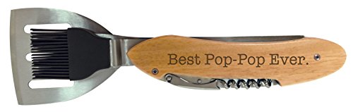 Unique Gift for Grandpa Best Pop-Pop Ever BBQ Grill Multi Tool Barbecue Spatula Grilling Accessories - Grill Parts America