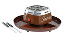 Nostalgia Indoor Electric S'mores Maker - Smores Kit - 4 Compartment Trays - Movie Night Supplies - Balcony Decor - Brown - Kitchen Parts America