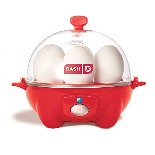 DASH Rapid Egg Cooker: 6 Egg Capacity Electric Egg Cooker for Hard Boiled Eggs, Poached Eggs, Scrambled Eggs, or Omelets with Auto Shut Off Feature - Red - Kitchen Parts America