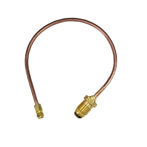 MCAMPAS Auto Changeover Regulator Copper Pigtail POL x 1/4" Inverted Male Flare 15" Long - Grill Parts America