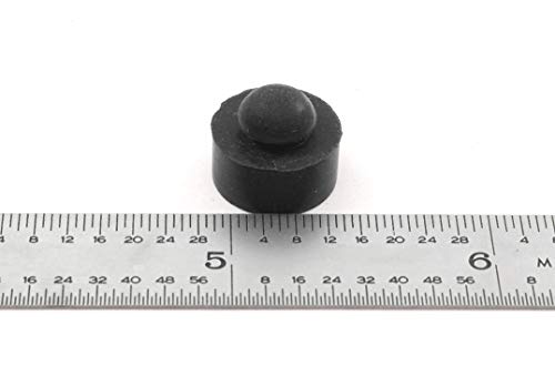 Push-in Rubber Bumper Tight-Grip Stem - Fits 1/4" Hole - Bumper is 1/2" Diameter 1/4" Height for Use in 1/16" Panel Thickness (4) - Kitchen Parts America