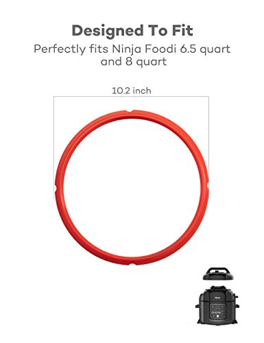 SiCheer Sealing Ring Silicone Gasket Accessories Compatible with Ninja Foodi 6.5 Quart and 8 Quart Rubber Sealer Replacement for Pressure Cooker and Air Fryer, Pack of 3, Sealing Ring-Ninja Foodi - Kitchen Parts America