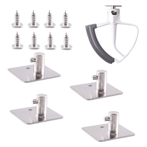 KLOWOAH Stand Mixer Attachment Holders Compatible with Kitchenaid Attachments,for Flat Beater,Dough Hooks,Flex Edge Beater,Wire Whip (4-PACK) - Kitchen Parts America