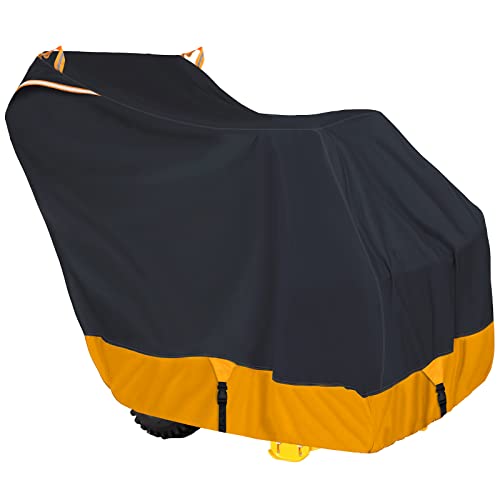 XYZCTEM Snow Blower Premium Cover 420D Marine Grade Fabric, Universal Fit Snow Blower Cover, Covers Snow Blowers Against Water, UV, Wind, Outdoor Protection (Orange) - Grill Parts America