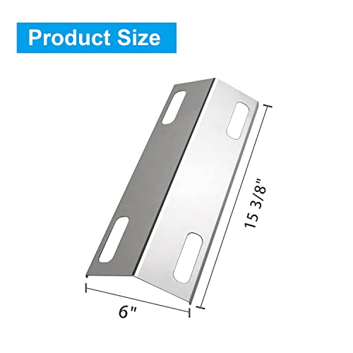 Plowo Stainless Steel Grill Replacement Parts for 3 Burner Ducane Affinity 3000 Series, 3100 3200 3400, 4100, 4200, 4400, 31421001, 18" Burner Tubes and 15 3/8" x 6" Grill Heat Plates BBQ Repair Kit - Grill Parts America