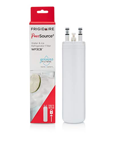Frigidaire WF3CB Puresource3 Refrigerator Water Filter, White, 1 Count (Pack of 1) & PAULTRA Pure Air Ultra Refrigerator Air Filter with Carbon Technology to Absorb Food Odors, 6.5" x 4.75" - Grill Parts America