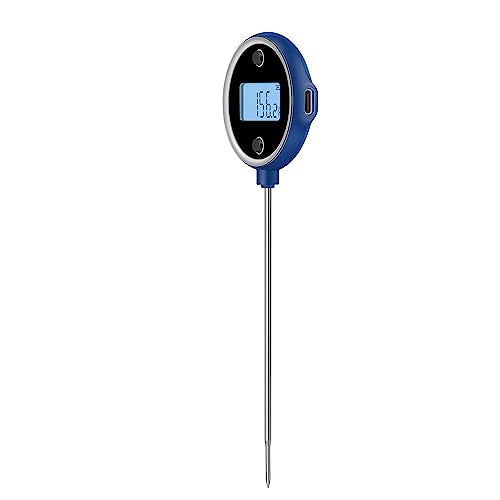 CHEFSTEMP Instant Read Meat Thermometer, 1-Second Meat Thermometer, Digital Meat Thermometer for Grilling, Food, BBQ, Kitchen Cooking, Oil Deep Frying & Candy (Nobility Blue Pocket Pro) - Grill Parts America