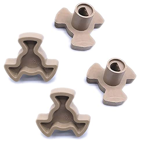 MGGi 4Pcs Microwave Turntable Coupler, 0.59 Inch Microwave Shaft, Small Microwave Oven Roller Guide Support Coupler Tray Shaft, Glass Tray Drive Coupling Replacement - 0.59'' Shaft, Grey - Grill Parts America