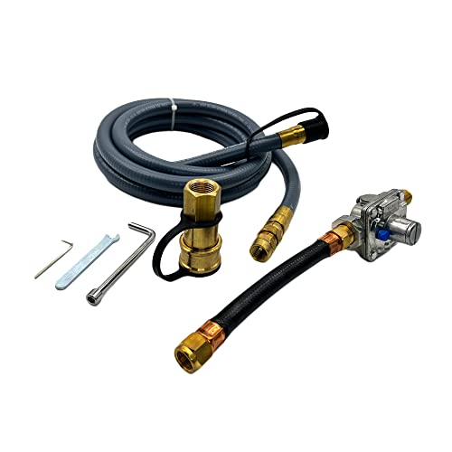 Spire 710-0003A Natural Gas Hose and Regulator Conversion Kit, Gray - Grill Parts America