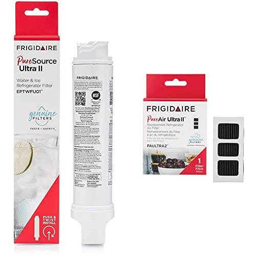 Frigidaire EPTWFU01 Refrigerator Water Filter, 1 Count, White & PAULTRA2 Air Filter, 3.8" x 1.8", White - Grill Parts America