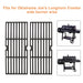 GRISUN Grill Grates for Oklahoma Joe's Longhorn Combo Grill, for Charcoal Firebox Area, Nexgrill 720 0826, Charbroil 461251314, Cast Iron Grill Grids for Longhorn Combo Charcoal/Gas Smoker 2 PCS - Grill Parts America