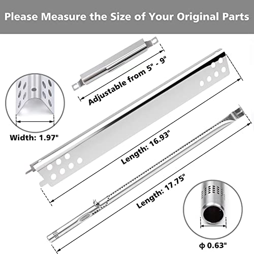 Barbqtime Grill Replacement Parts for Charbroil Performance 2 Burner Grill 463673519 463625217 463625219 463673517 463673017 463673617 463673019 463673619, Stainless Steel Part for Char-Broil Grill - Grill Parts America