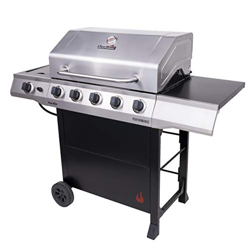 Char-Broil 463455021 Performace 5-Burner Cart-Style Liquid Propane Gas Grill, Stainless/Black - Grill Parts America