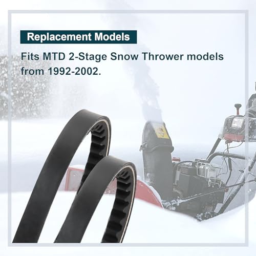 Honoyam 954-0430 754-0430 Auger Drive Belt Two-Stage Snow Blowers Replacement 3/8"x35" for MTD Troy Bilt Cub Cadet 754-0430 954-0430 754-0430A 754-0430B 954-0430B - Grill Parts America