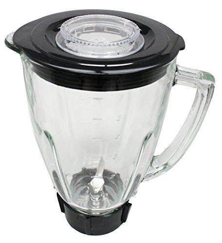 Ronnel Collection 6 Piece Round Blender Glass Jar Replacement Kit for Oster Blender, 1.3 Liter - 5.6 Cup Will Fit Oster Blender with Pin as pictured - Kitchen Parts America