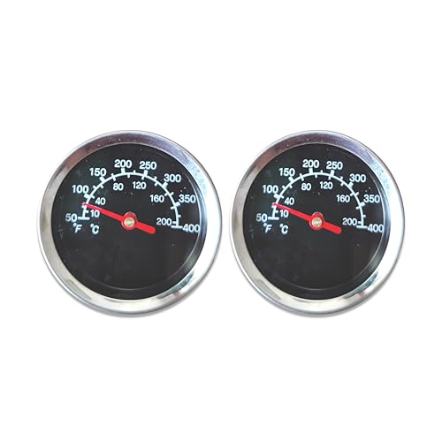 2-Pack Grill Thermometer Temperature Gauge Replacement for Masterbuilt MB20070210/20070210 mes 35b Analog Electric Smoker Grill - Grill Parts America