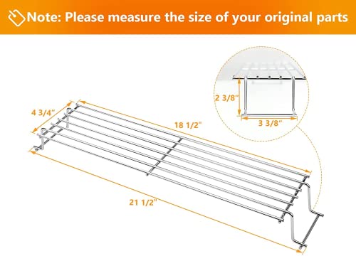 Hisencn 69866 Warming Rack for Weber Spirit I & II 200 Series with Up Front Control, for Weber Spirit E210 S210 E220 S220 Weber GS4 Spirit II Grill, 21.5 inch Grill Rack for Weber Spirit 2 Grill,67026 - Grill Parts America