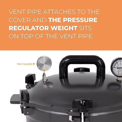Vent Pipe for Pressure Regulator Weight Replacemnt for All American 21.5qt,30qt,41qt Pressure Cooker/Canner,Pressure Canner Parts Fits for All American Pressure Canner Weight,for Pressure Relief Valve - Grill Parts America