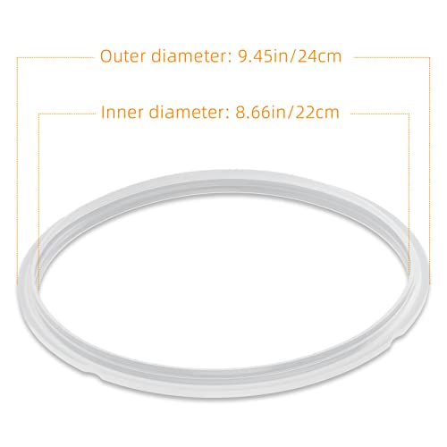 Silicone Sealing Ring for Instant Pot Sealing Ring for 6 / 5Qt Food-Grade Replacement Silicone Gasket Seal Rings Fit for IP-DUO60, IP-LUX60, IP-DUO50, Smart-60, IP-CSG60 Pressure Cooker-3Pack - Kitchen Parts America