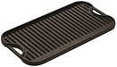 Lodge LPGI3 Cast Iron Reversible Grill/Griddle, 20-inch x 10.44-inch, Black - Grill Parts America