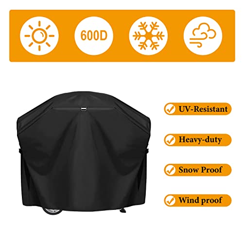 Grill Cover for Napoleon TravelQ 285X Scissor Cart,Heavy Duty and Waterproof BBQ Grill Cover for Napoleon Grill Accessories,Black - Grill Parts America