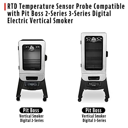 RTD Temperature Sensor Probe Compatible with Pit Boss 2-Series 3-Series Digital Electric Vertical Smoker, Part Number PB-39P600 Part, Electric Grill Temperature Probe Sensor - Grill Parts America