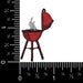 Red BBQ Grill - Barbecue/Grilling/Food/Picnic - Embroidered Iron on Patch - Grill Parts America