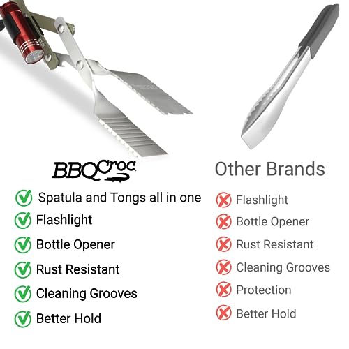 BBQ Croc 3-in-1 Barbecue Tool (15 inch & 18 inch with Flashlight) - Grill Parts America