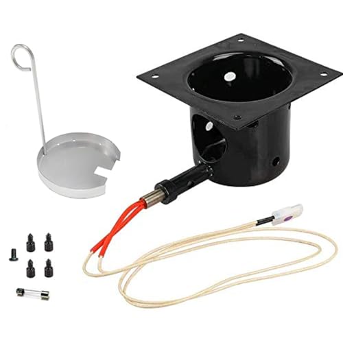 Heavy Duty Steel Porcelain-Enameled Fire Burn Pot and Hot Rod Ignitor Kit Replacement Parts for Traeger & Pit Boss Wood Pellet Grill ,Also Fit For Pellet Pro & Z Grills Wood Pellet Grill Smoker - Grill Parts America