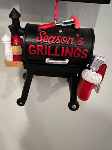 Season’s Grilling Smoker Grill Ornament Xmas Tree Hanging Decorative Ornaments Mantel Decor - Grill Parts America