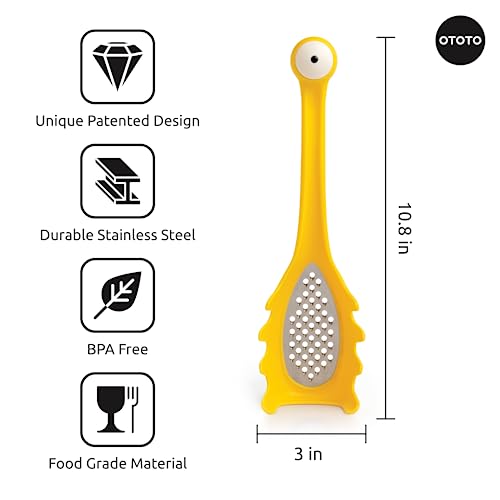 NEW!! Multi Monster 2-in-1 Cheese Grater & Spaghetti Spoon by OTOTO - Grater & Ladles for Serving - Grater, Small Cheese Grater, Funny Kitchen Gadgets, Cooking Gifts, Kitchen Grater, Kitchen Tool - Grill Parts America