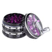 2.5" Hand Crank Aluminium Grinder with Clear Top, Black and Purple, Best Gift - Kitchen Parts America